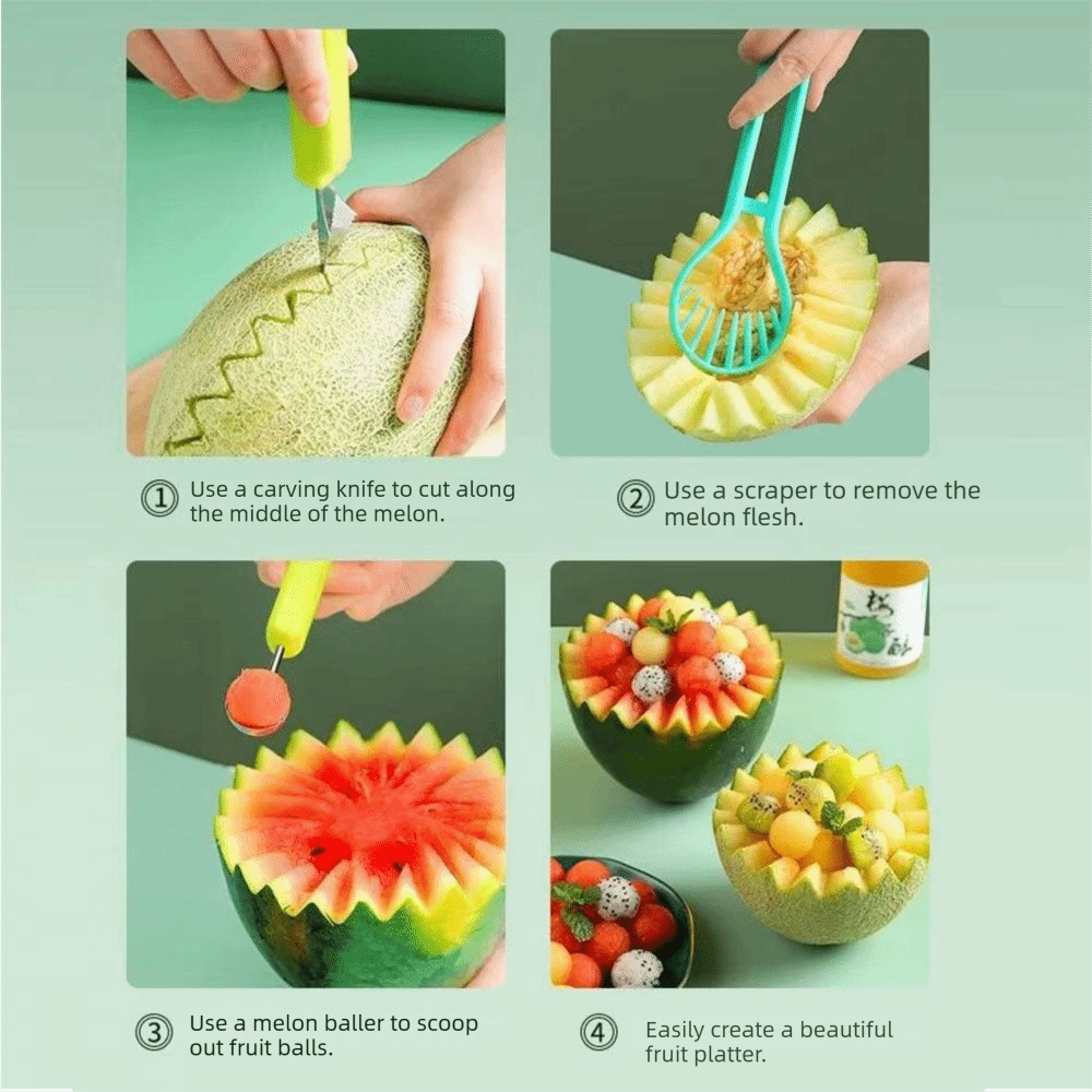 Avocado Slicer Tool - Easy To Clean 3 in 1