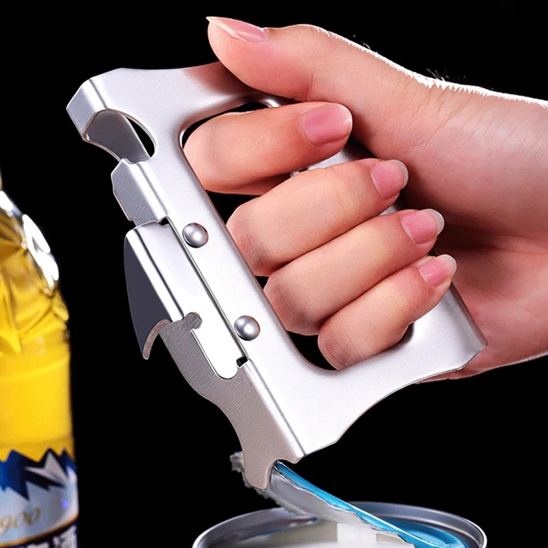 Kitchen Gadgets Jar Openers - Creative Portable Multi-Function Stainless Steel Bottle