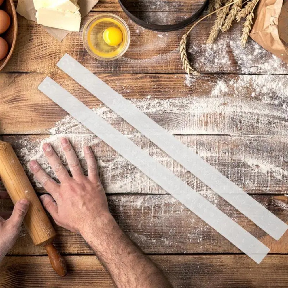 Pasta Measuring Tool - 2pc Acrylic Rolling Pin Spacers 3/4/5/6mm