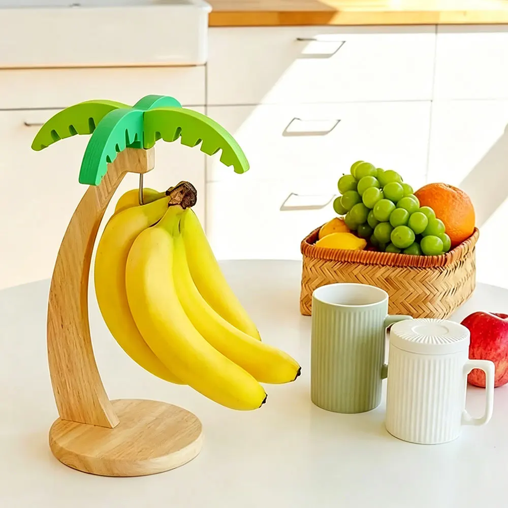 Kitchen Gadgets Modern - Wooden Banana Holder Stand Keep Banana