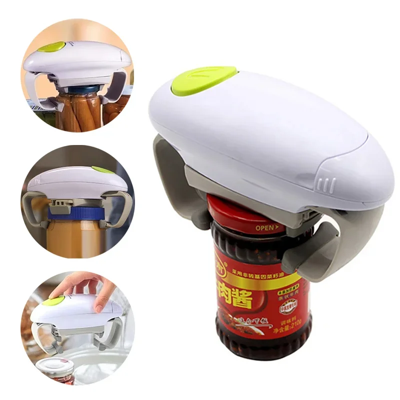 Kitchen Gadgets Jar Openers - Electric Can Bottle Lid Opener Binaural