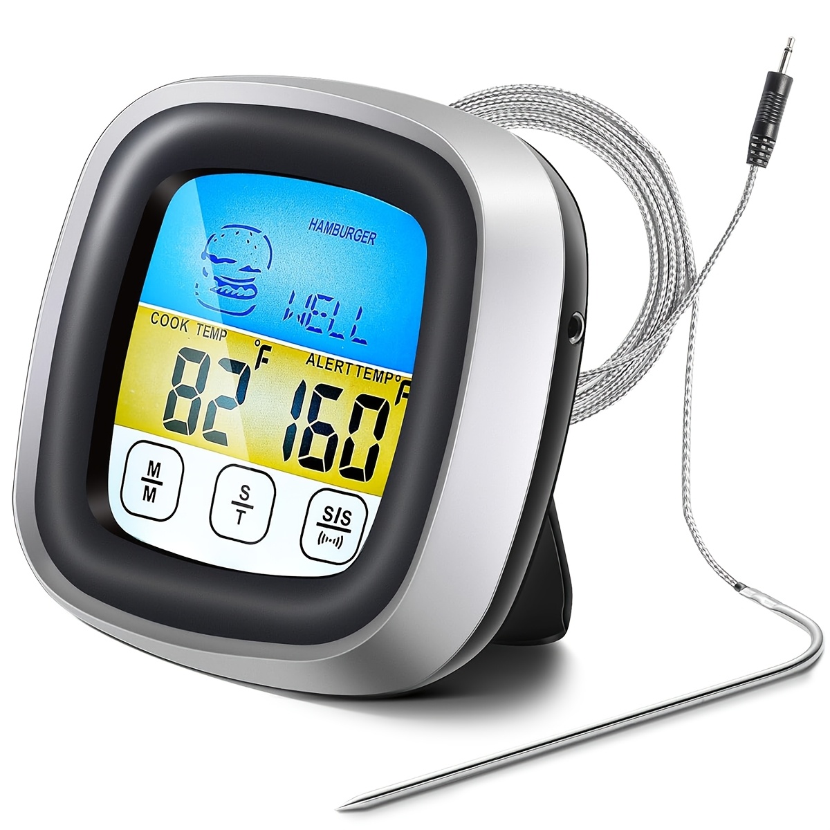 Instant Read Thermometer - Digital Meat Thermometer BBQ Timer Cooking