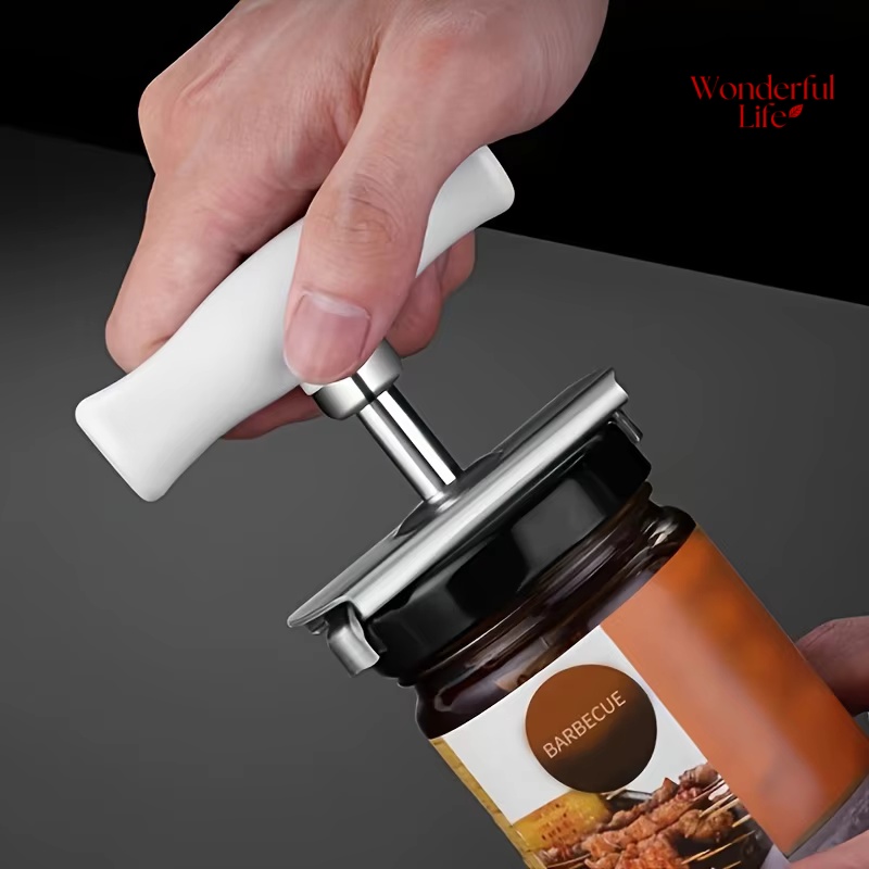 Kitchen Gadgets Jar Openers - Adjustable Multi-function Bottle Cap Opener Stainless