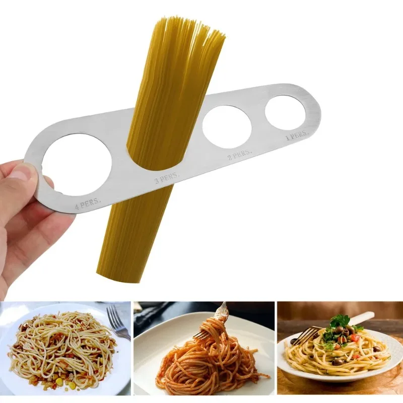 Pasta Measuring Tool - 4 Holes Spaghetti Measurer Stainless Steel
