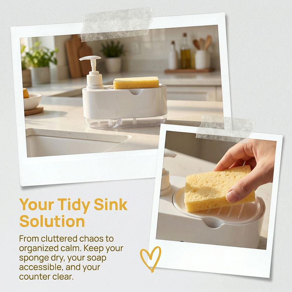 Dish Soap Dispenser Automatic  - đánh giá và giá Kitchen Gadgets Dispenser Brush Holder