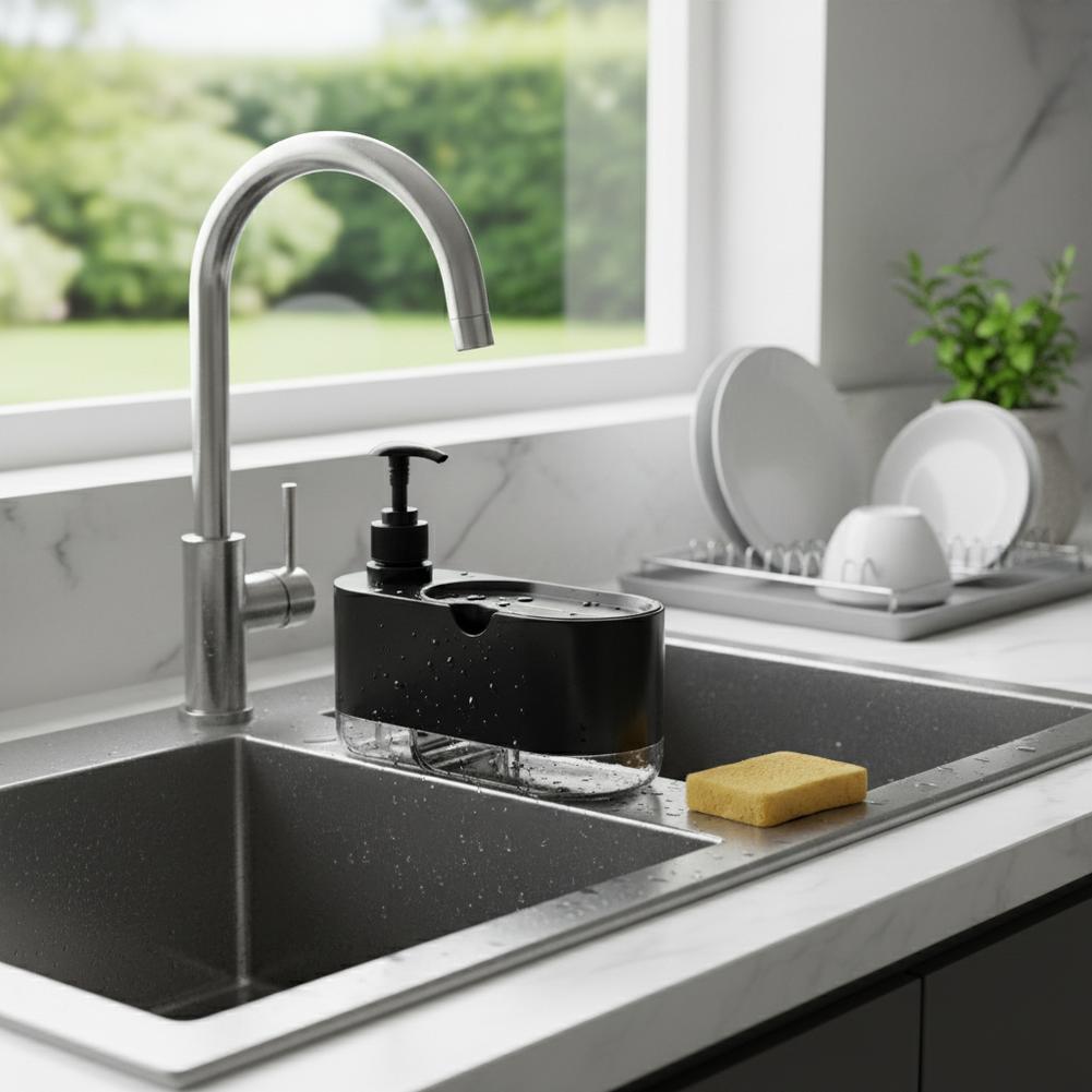 Dish Soap Dispenser Automatic  - đánh giá và giá Kitchen Gadgets Dispenser Brush Holder