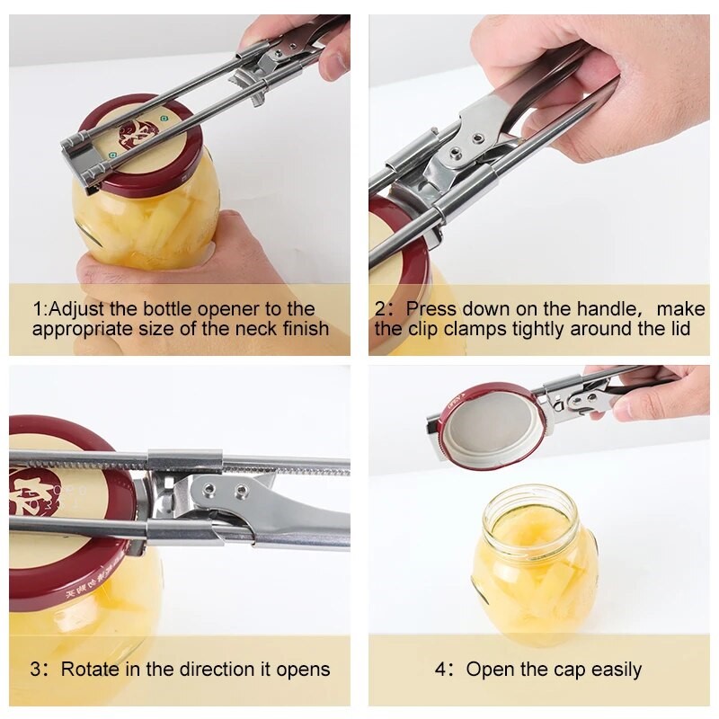 Stainless Steel Kitchen Tools  - đánh giá và giá Kitchen Gadgets Jar Openers