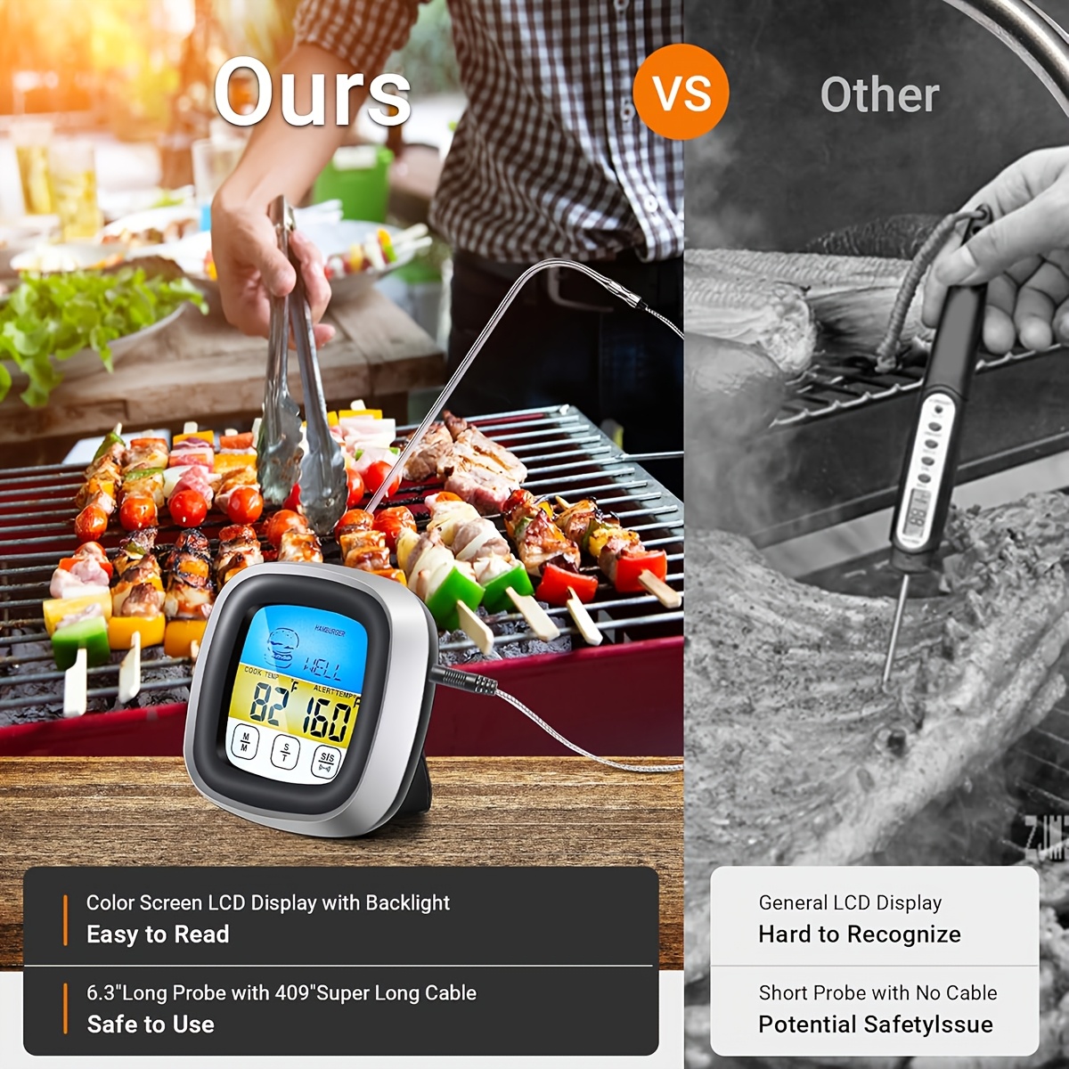 Digital Meat Thermometer BBQ T - đánh giá và giá Instant Read Thermometer