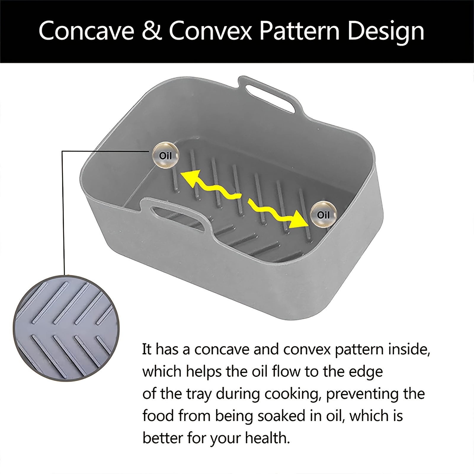 1/2Pcs Air Fryer Silicone Tray - đánh giá và giá Air Fryer Accessories