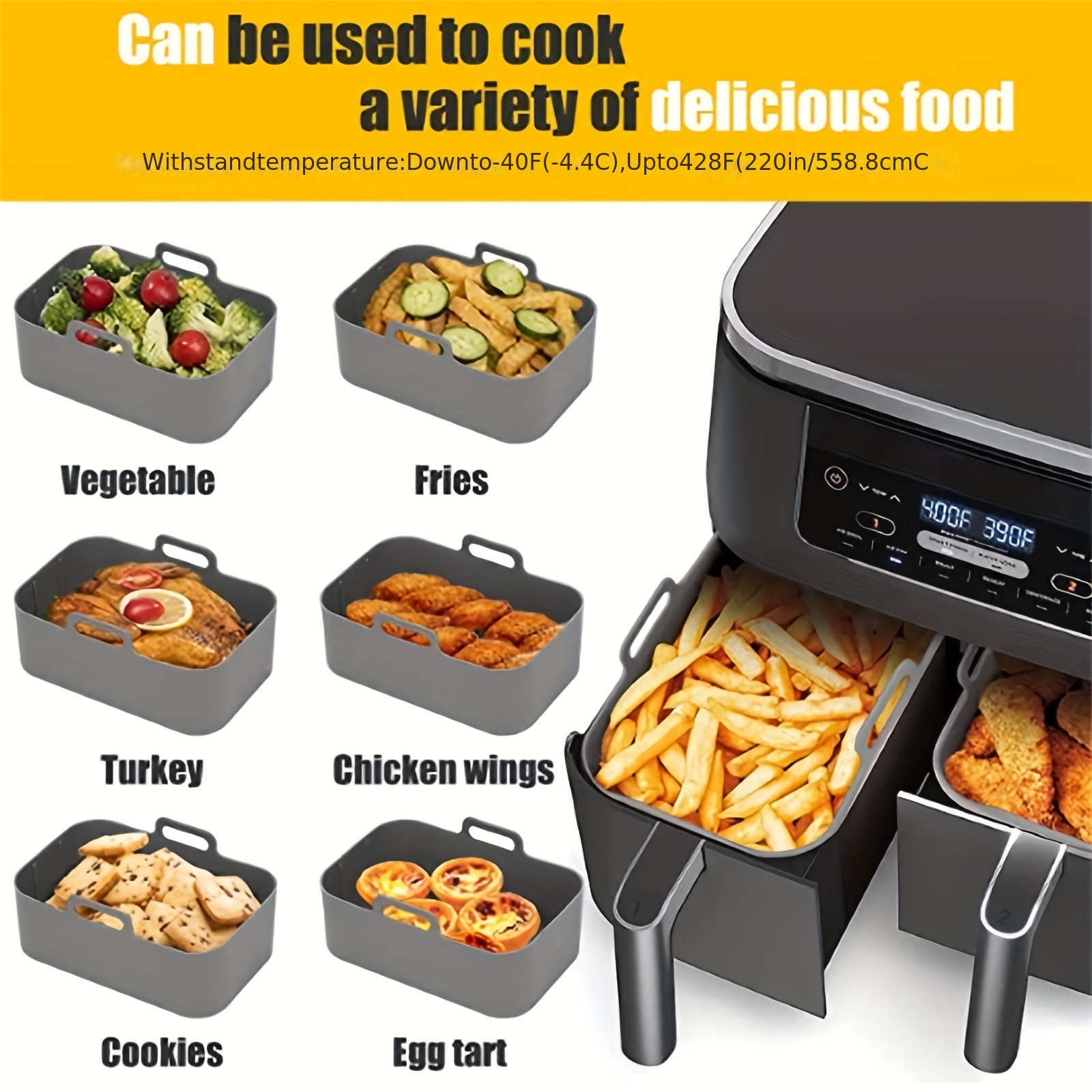 1/2Pcs Air Fryer Silicone Tray - đánh giá và giá Air Fryer Accessories