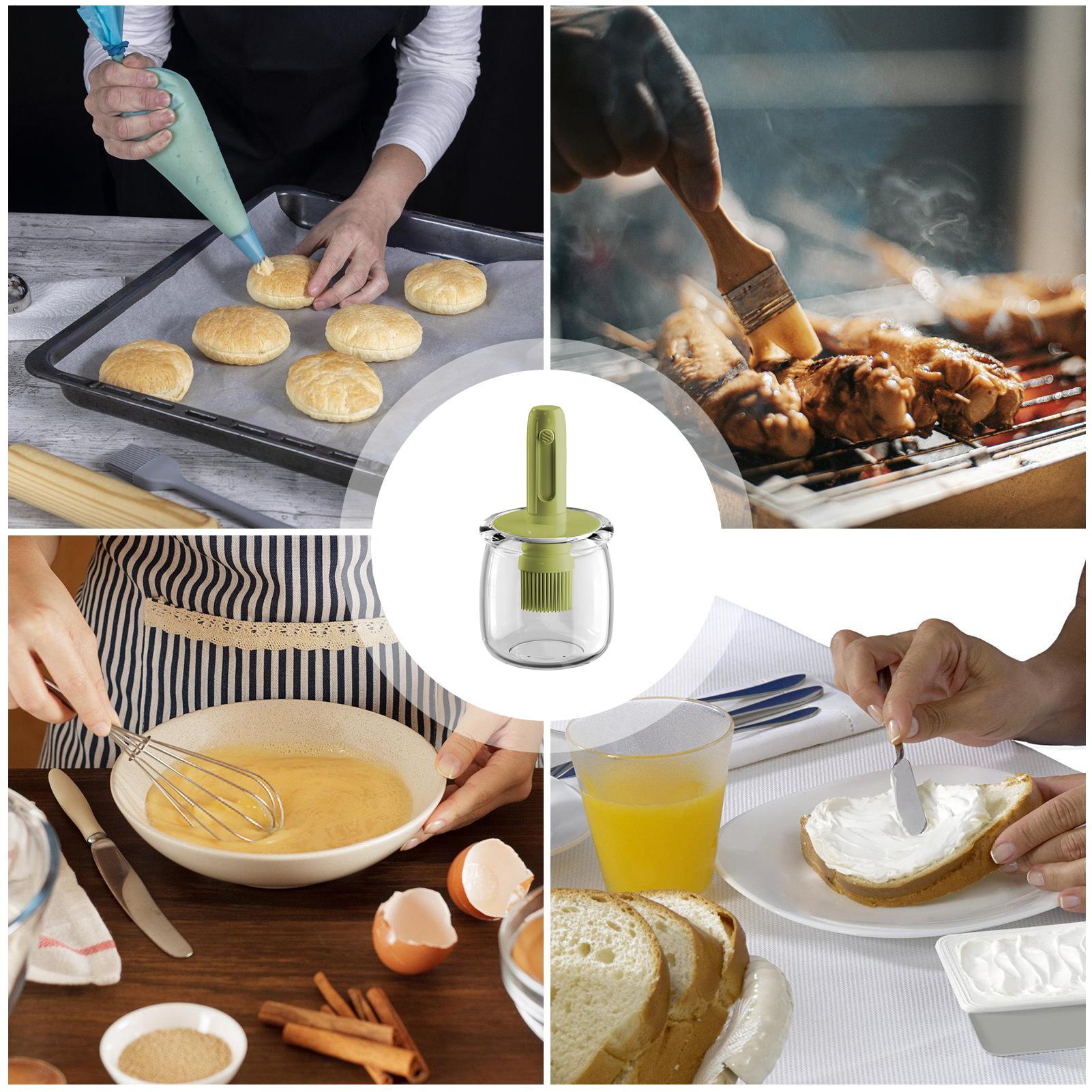 Oil Dispenser Silicone Sauce B - đánh giá và giá Kitchen Gadgets Dispenser Brush Holder