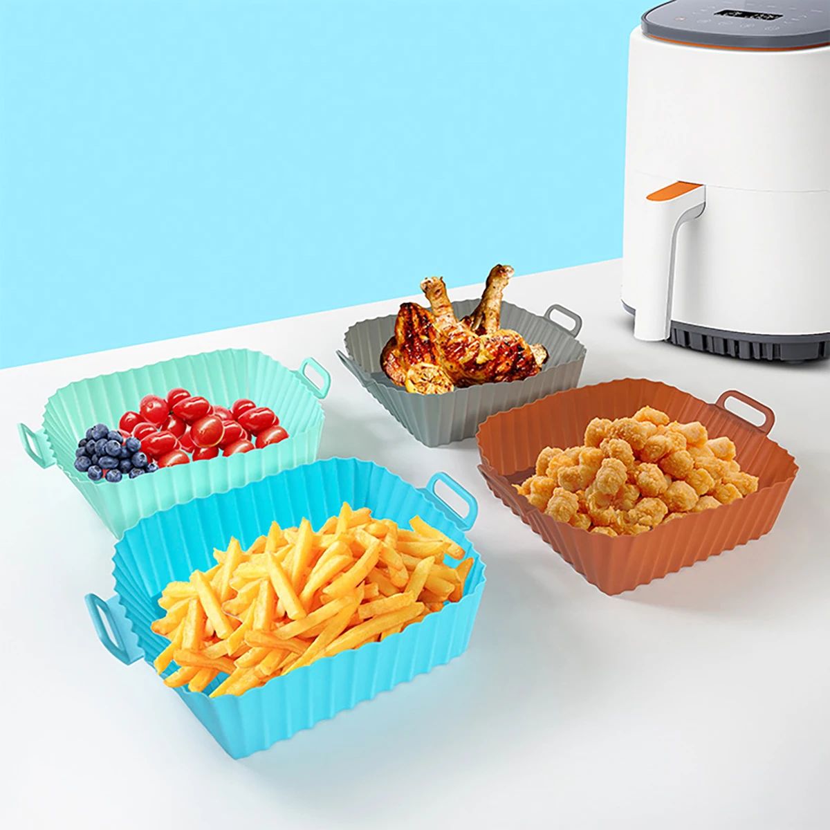 Silicone Fryer Mold Air Fryer  - đánh giá và giá Air Fryer Accessories