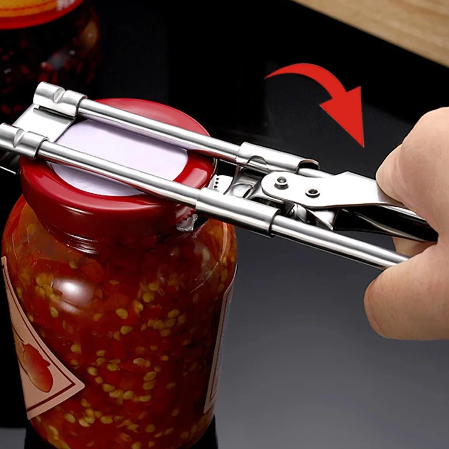 Adjustable Stainless Steel Non - đánh giá và giá Kitchen Gadgets Jar Openers