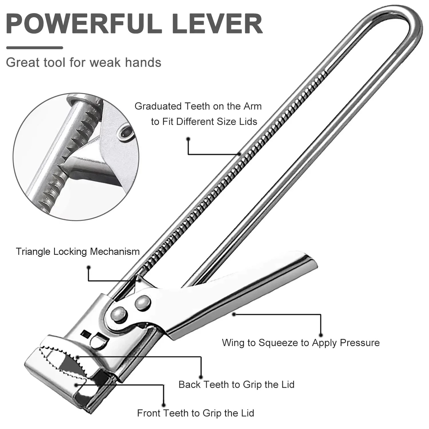 Adjustable Stainless Steel Non - đánh giá và giá Kitchen Gadgets Jar Openers
